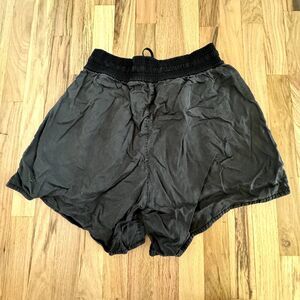 LULULEMON 4 Womens Tencel Lounge Drawstring Dark Gray Shorts Oversized Baggy